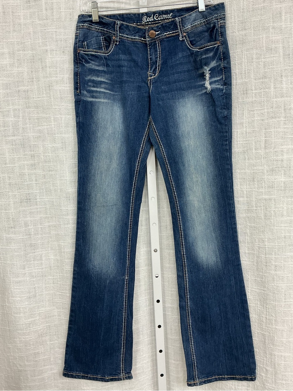 Red Camel Women's Medium Wash Flare Jeans with Fading